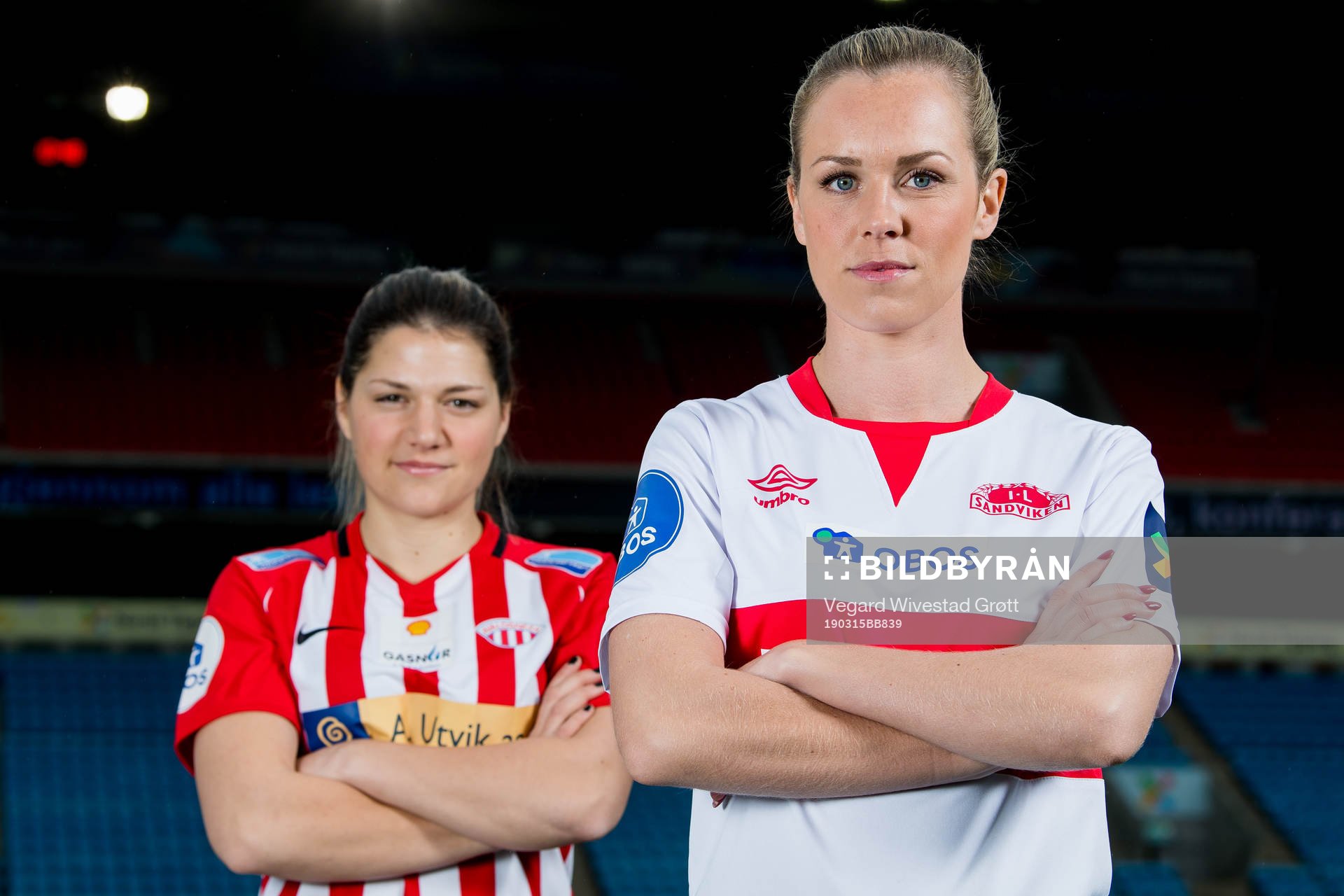 Dejana Stefanovic of Avaldsnes and Stine Hovland of