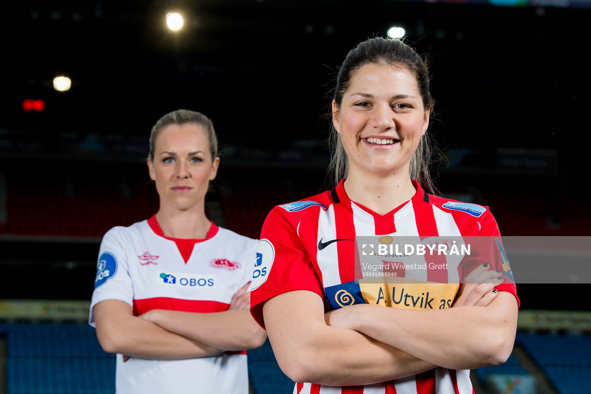 Stine Hovland of Sandviken and Dejana Stefanovic of