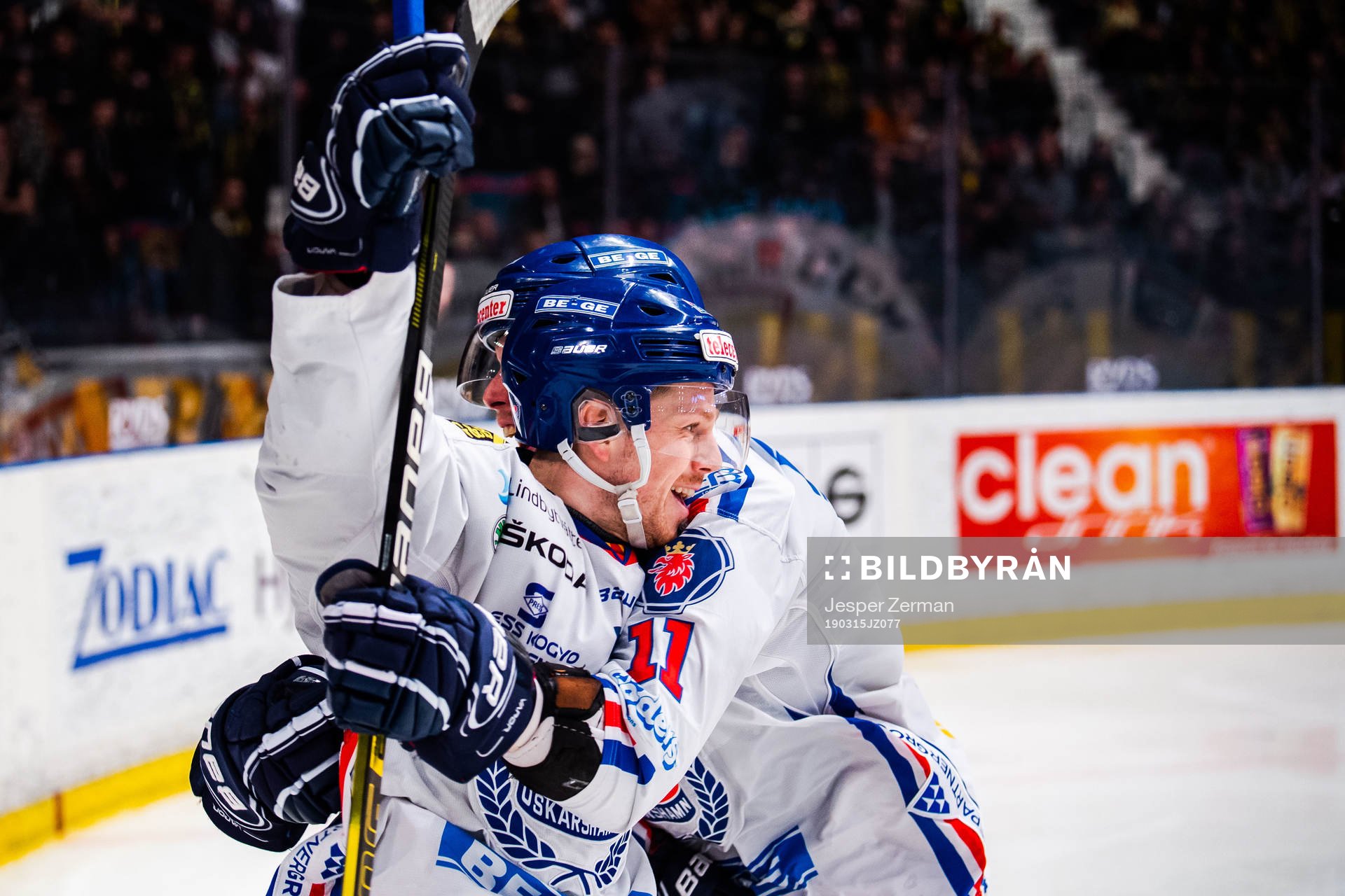 Oskarshamns Joakim Hillding och Joakim Thelin jublar