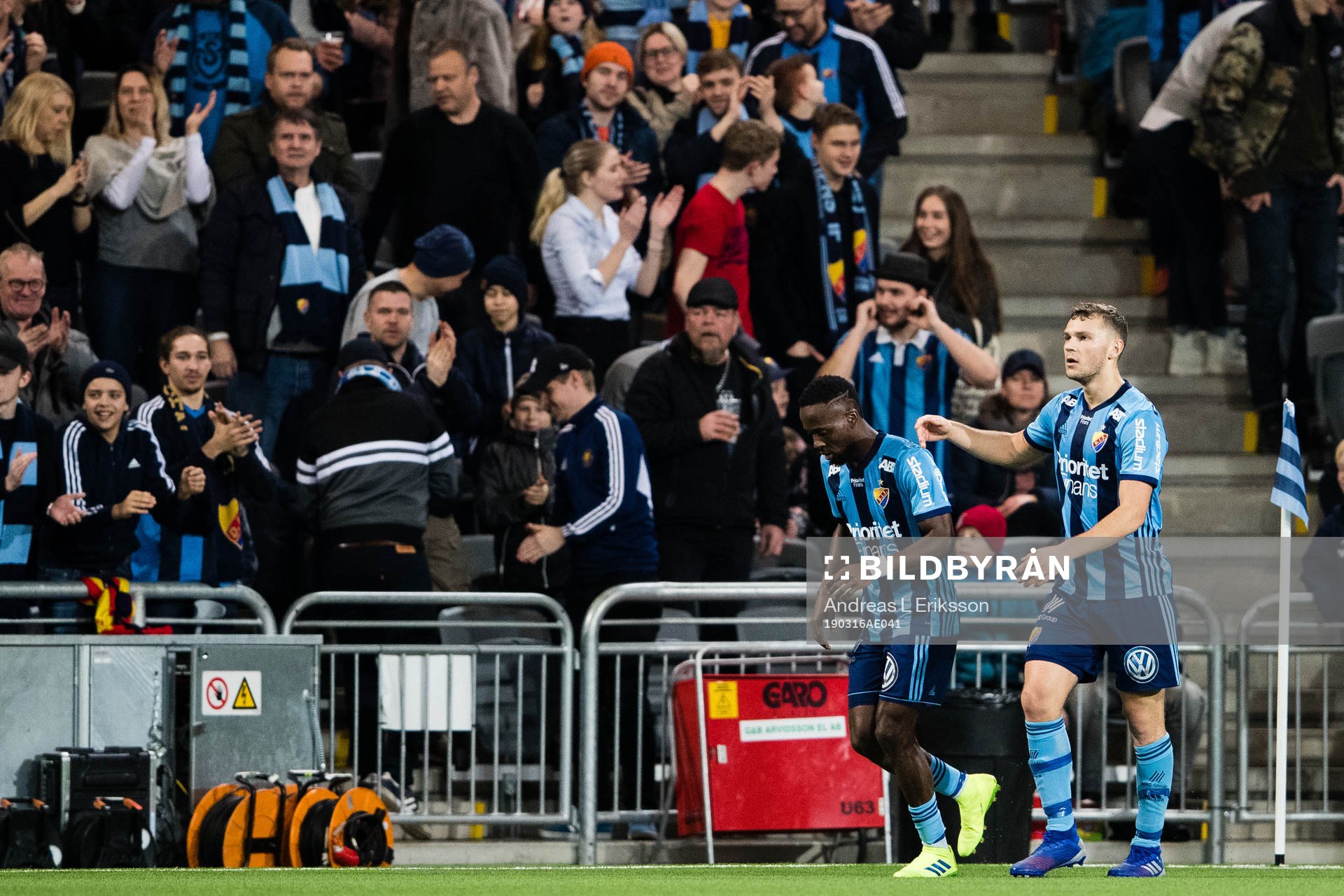 Djurgårdens Mohamed Buya Turay jublar