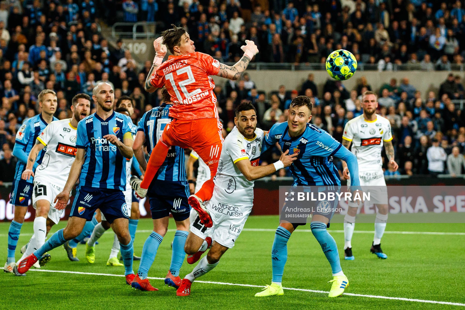 Djurgårdens målvakt Per Kristian Bråtveit och Fredrik
