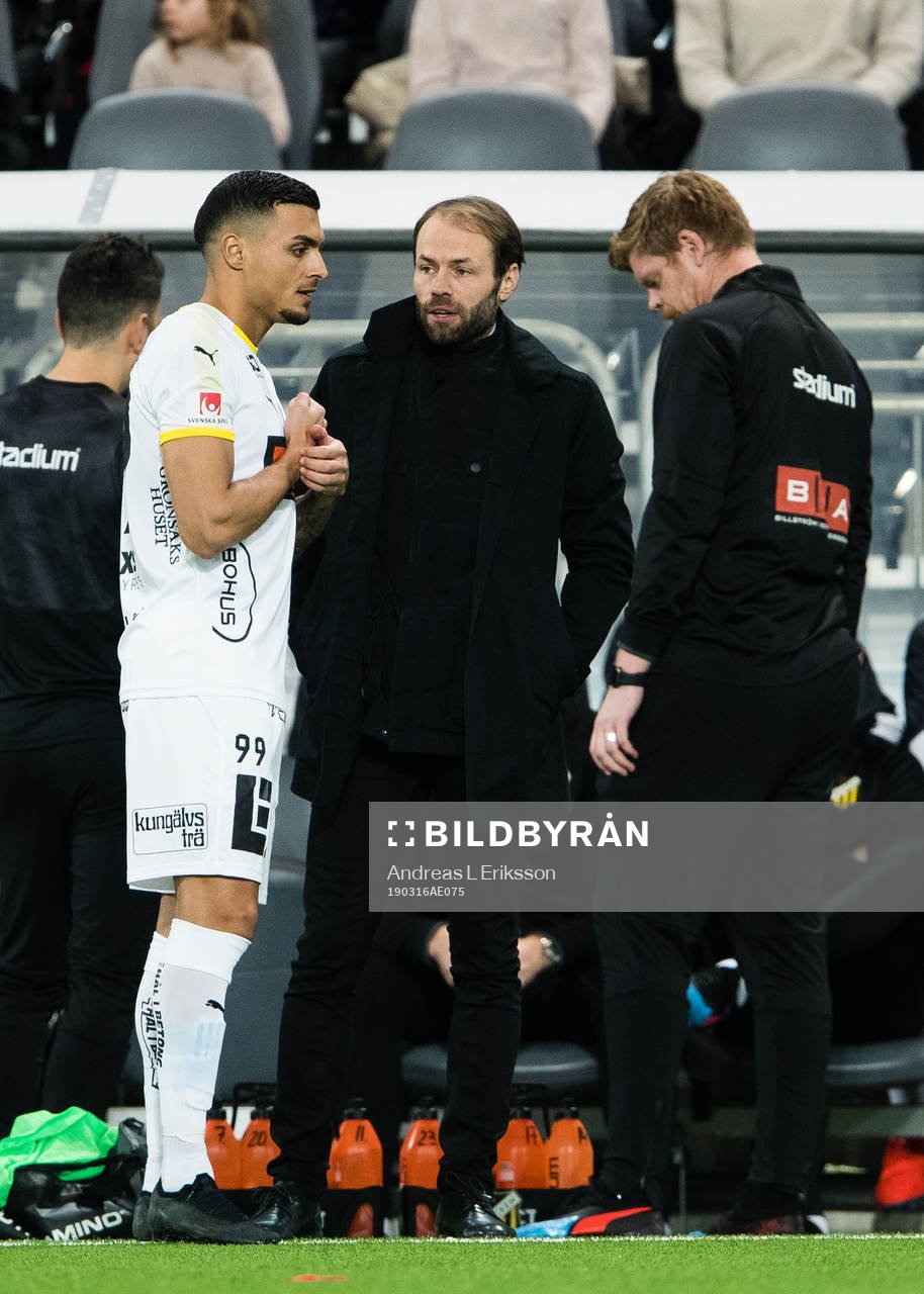 Häckens Ahmed Yasin och tränare Andreas Alm