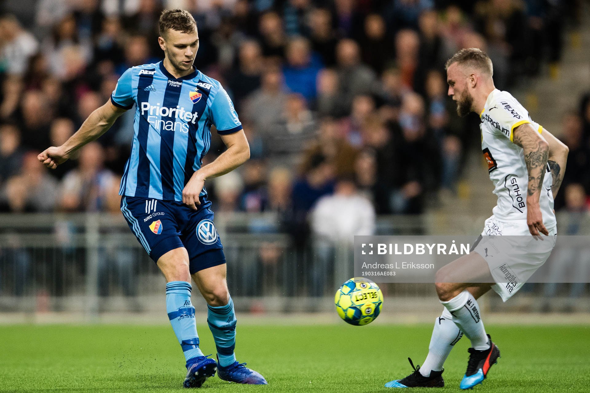 Djurgårdens Jesper Karlström och Häckens Alexander