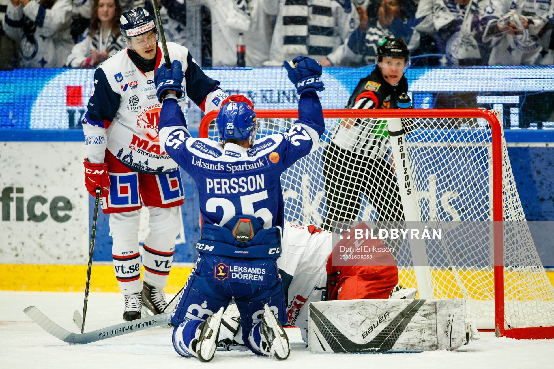 Leksands Linus Persson jublar