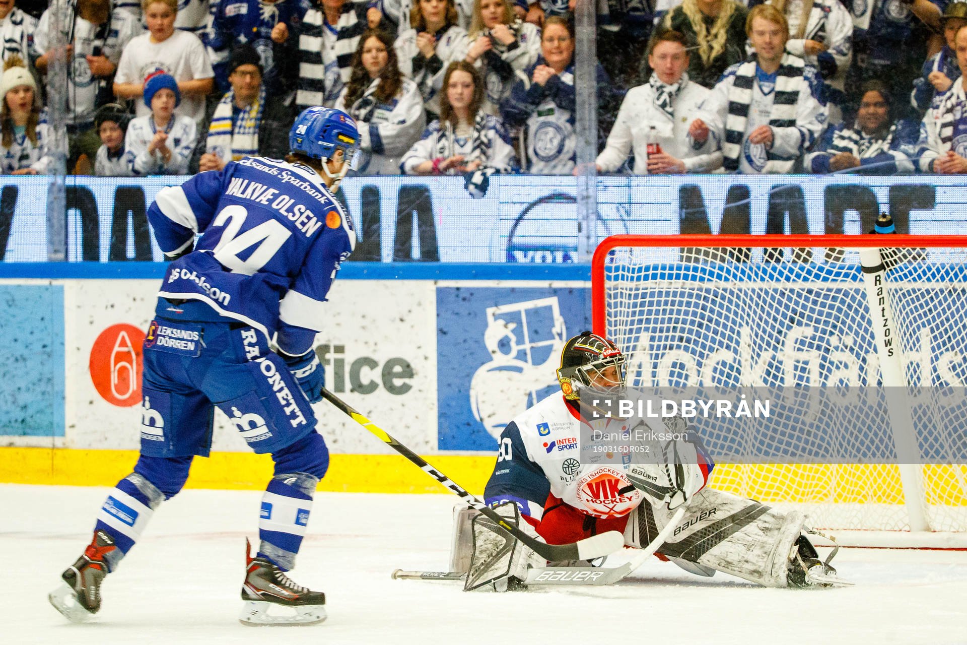 Leksands Thomas Valkvæ Olsen  och Västerviks målvakt