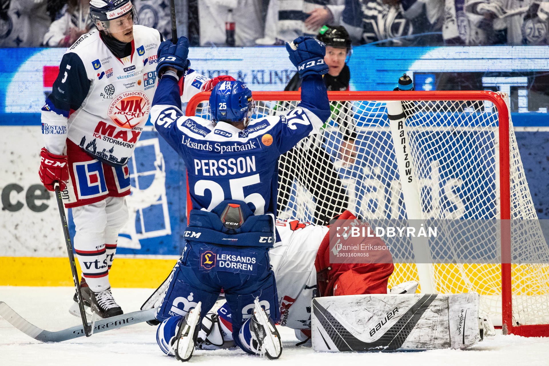 Leksands Linus Persson jublar