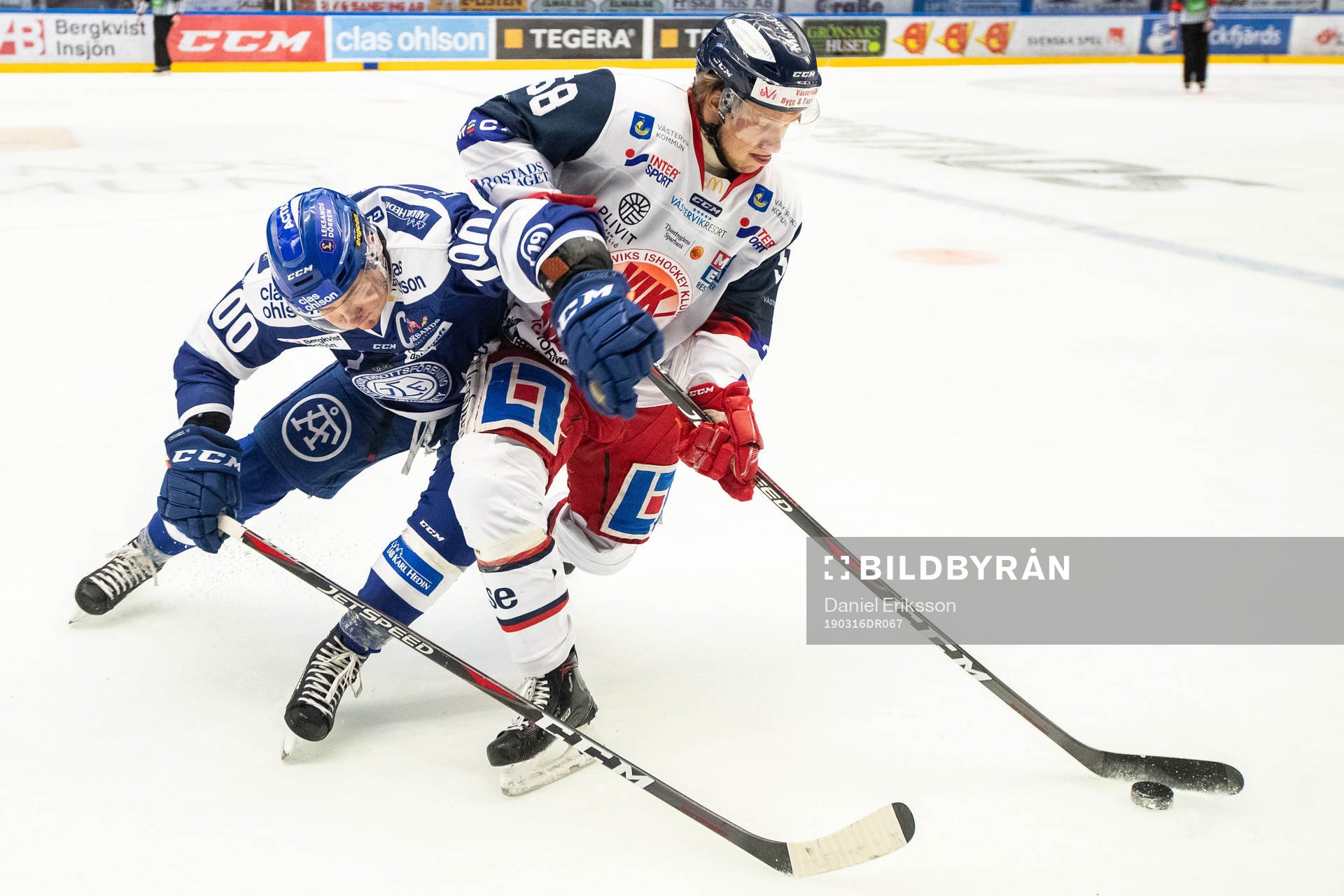 Leksands Martin Karlsson   och Västerviks Kim Johansson