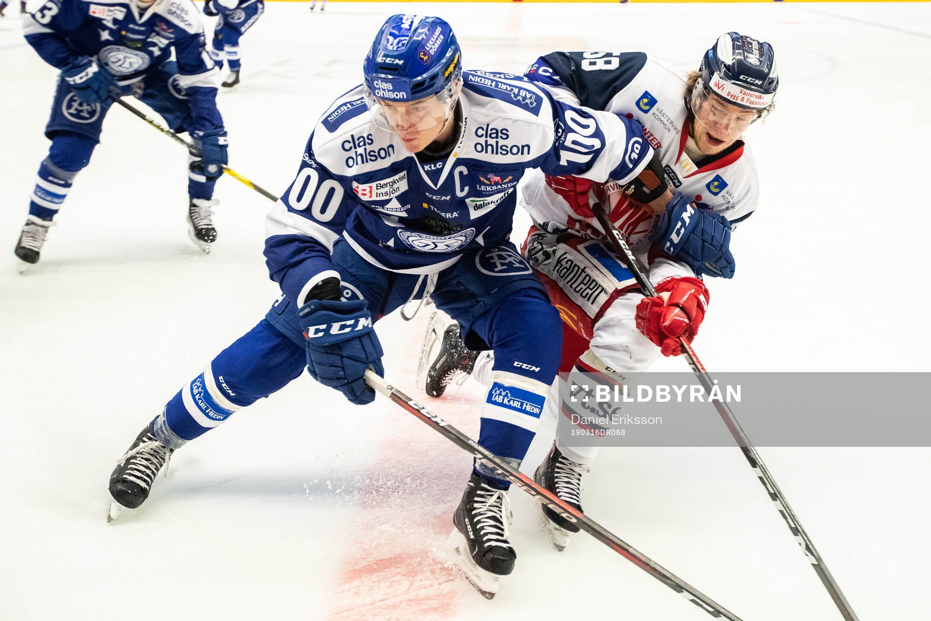 Leksands Martin Karlsson   och Västerviks Kim Johansson