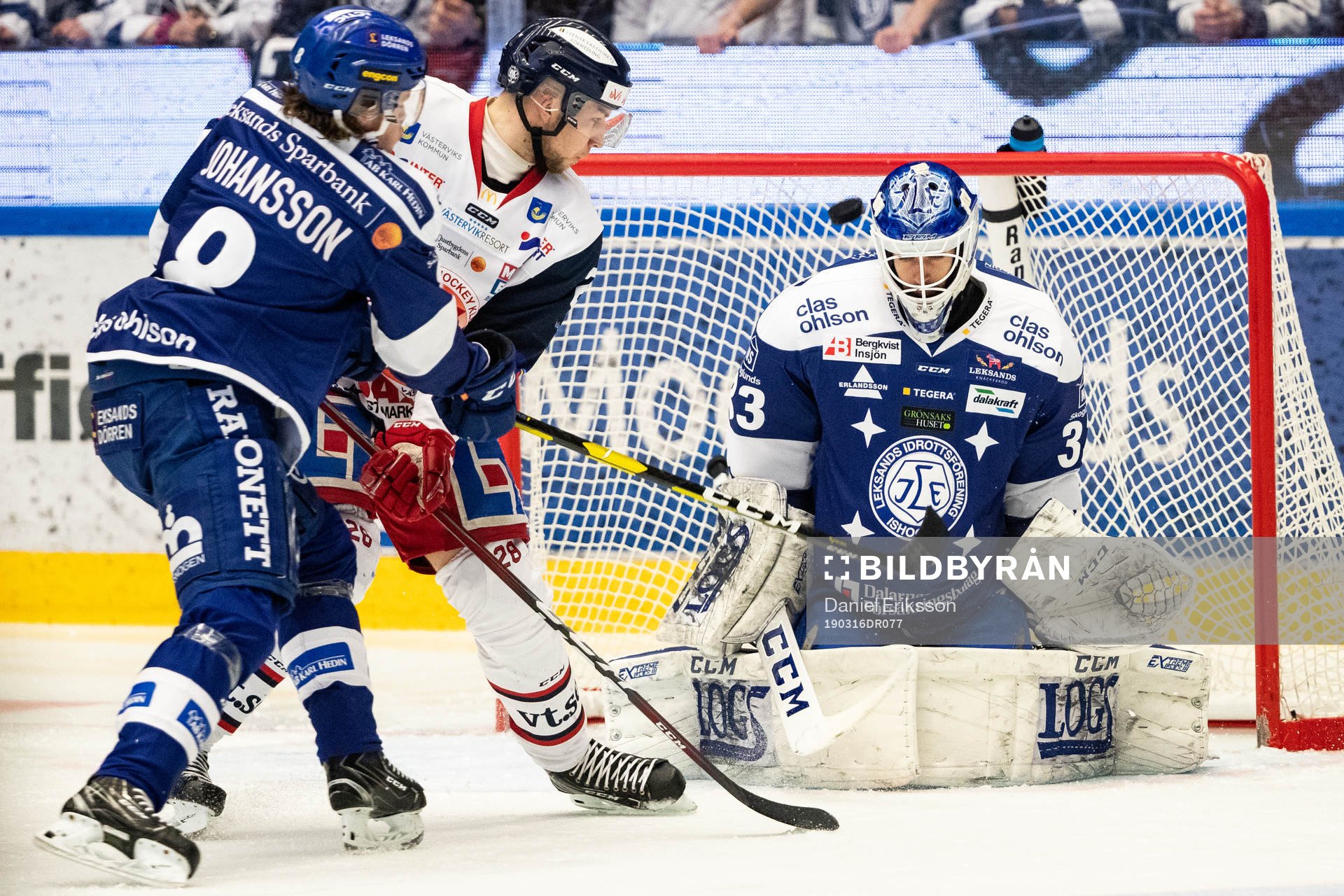 Leksands målvakt Axel Brage Filip Johansson och