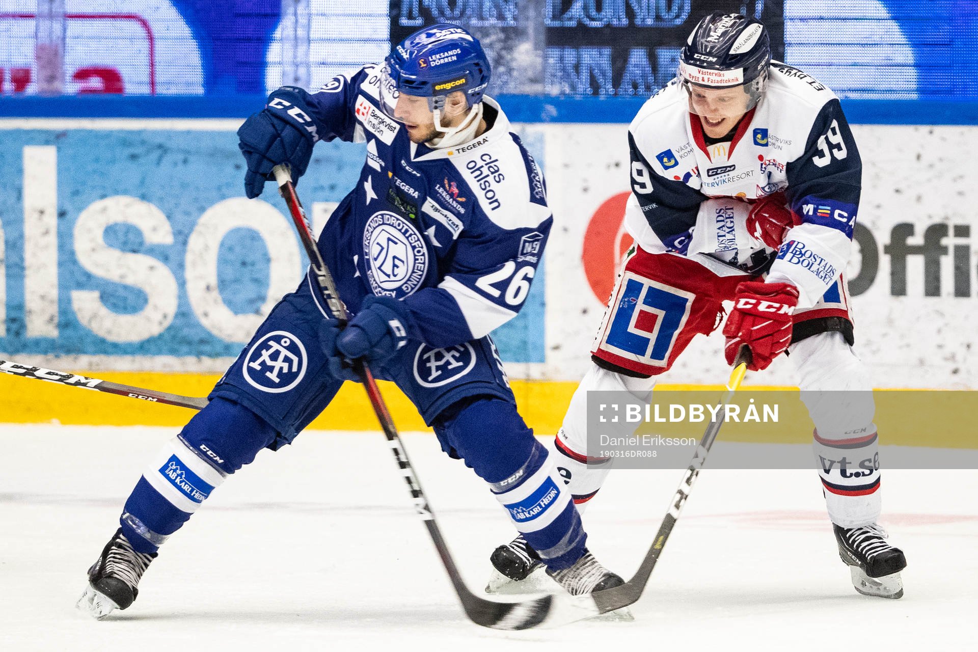 Leksands Kevin Schulze och Västerviks Pierre Gustavsson
