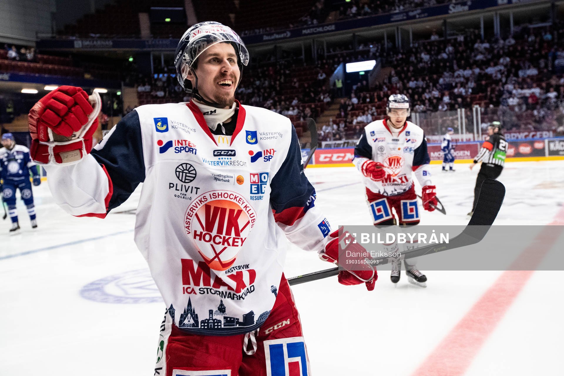 Västerviks Alexander Lindqvist Hansen jublar