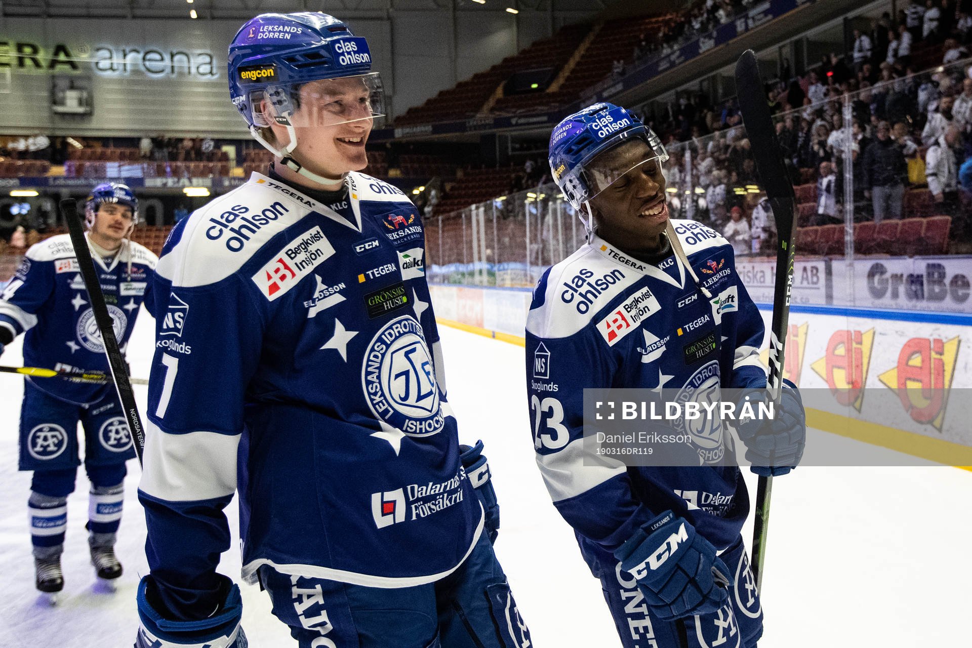 Leksands Lucas Nordsäter och Hugo Enock glada