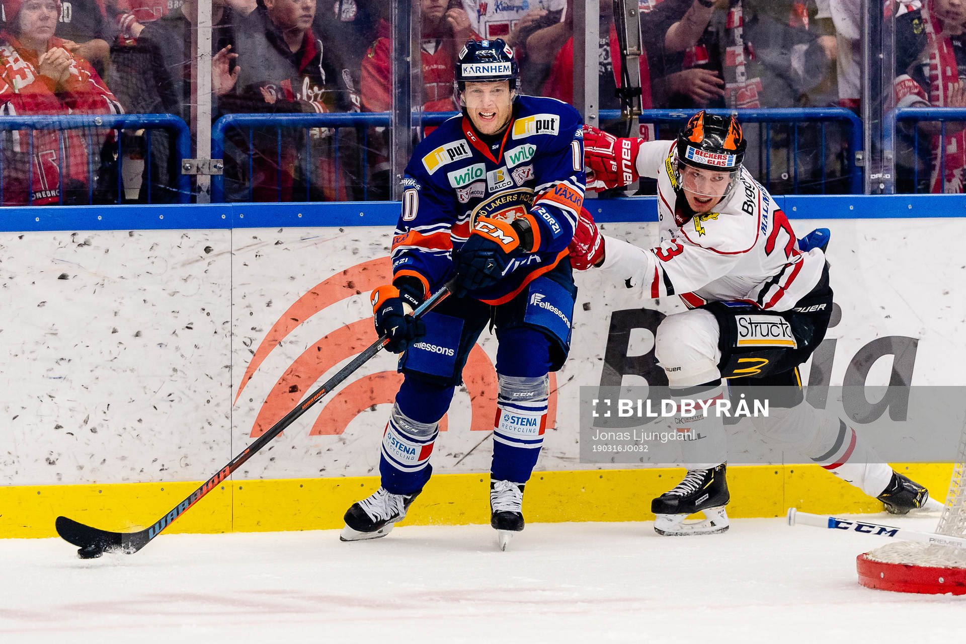 Växjös Kris Versteeg och Örebros Christopher Mastomäki