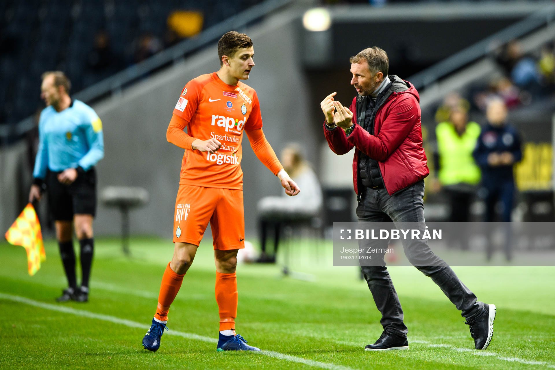 AFC Eskilstunas Ivan Bobko och tränare Nemanja Miljanvoic