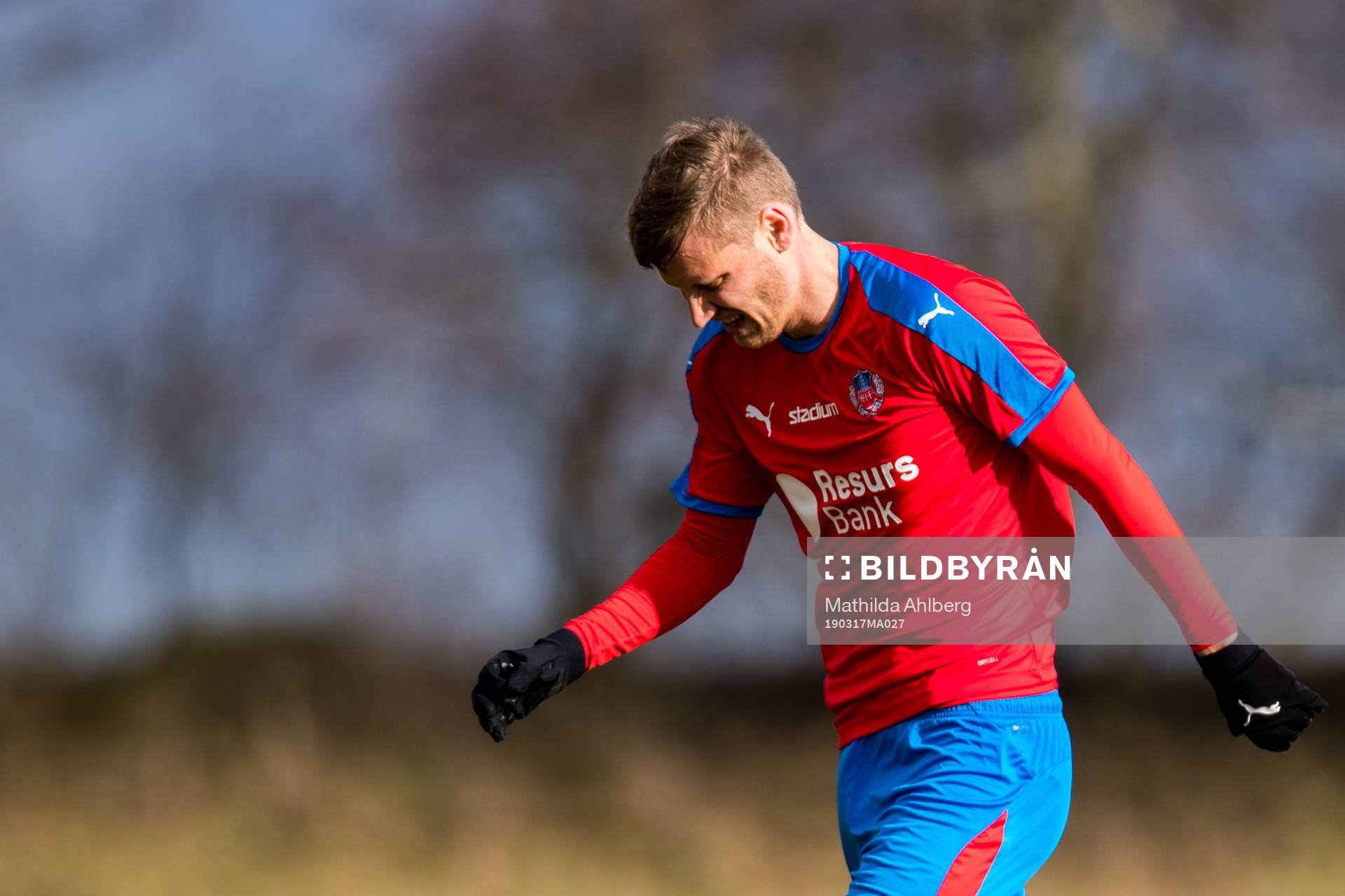 Helsingborgs Andri Bjarnason deppar