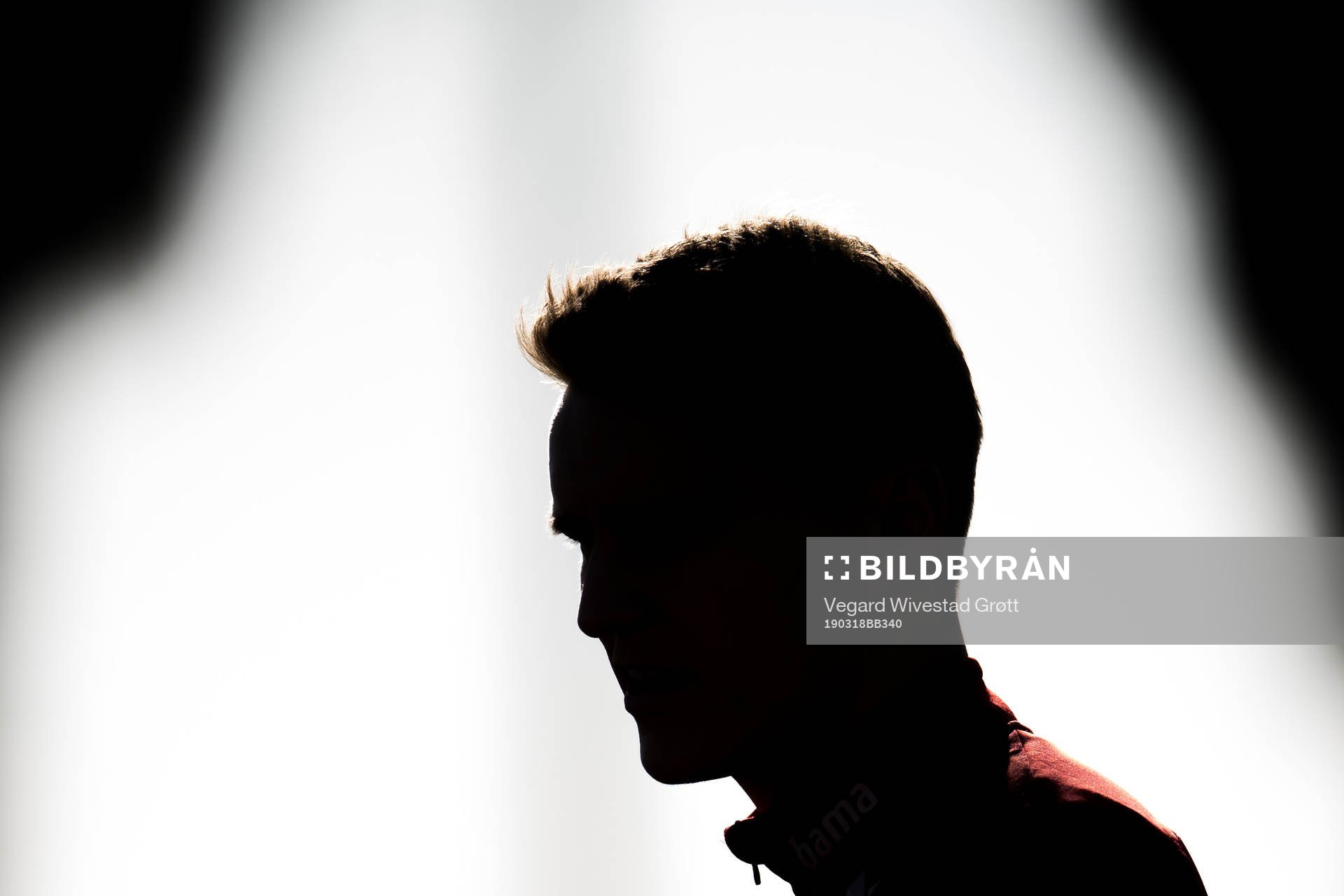 The silhouette of Martin Ødegaard of Norway