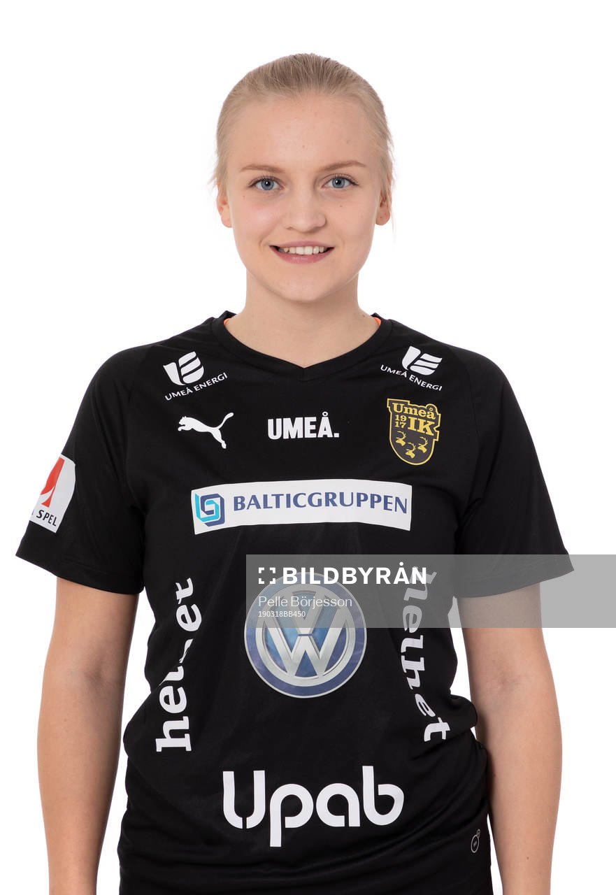 Umeås Wilma Carlsson poserar för ett porträtt den 18 mars 2019 i Umeå.