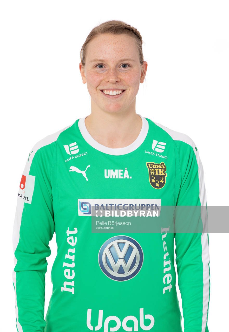 Umeås målvakt Agnes Granberg poserar för ett porträtt den 18 mars 2019 i Umeå.