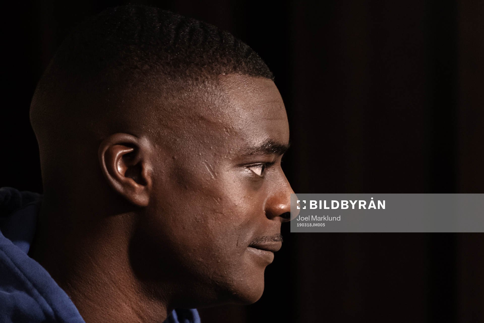 Ken Sema of the Swedish national football team at a press
