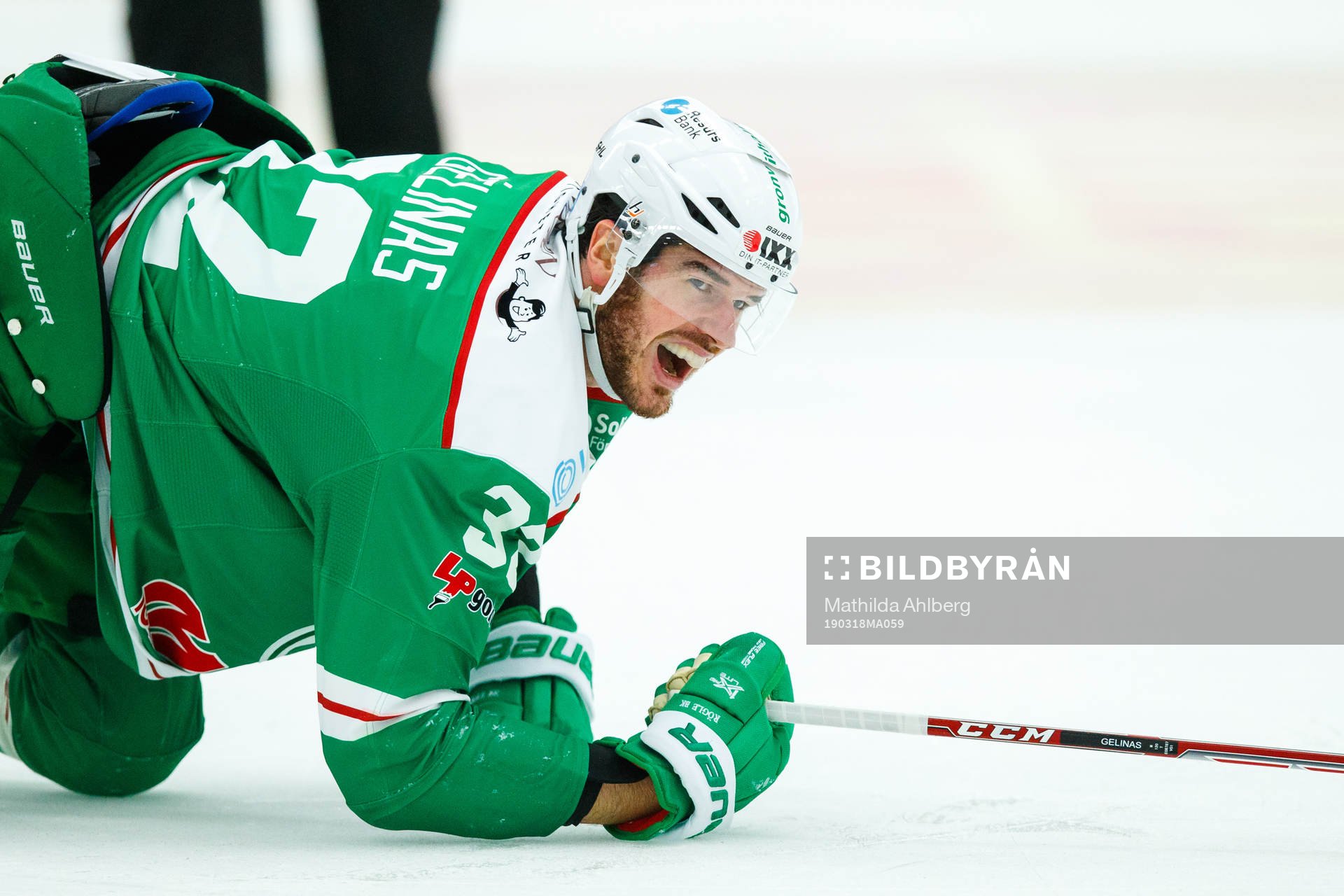Rögles Eric Gelinas har ont