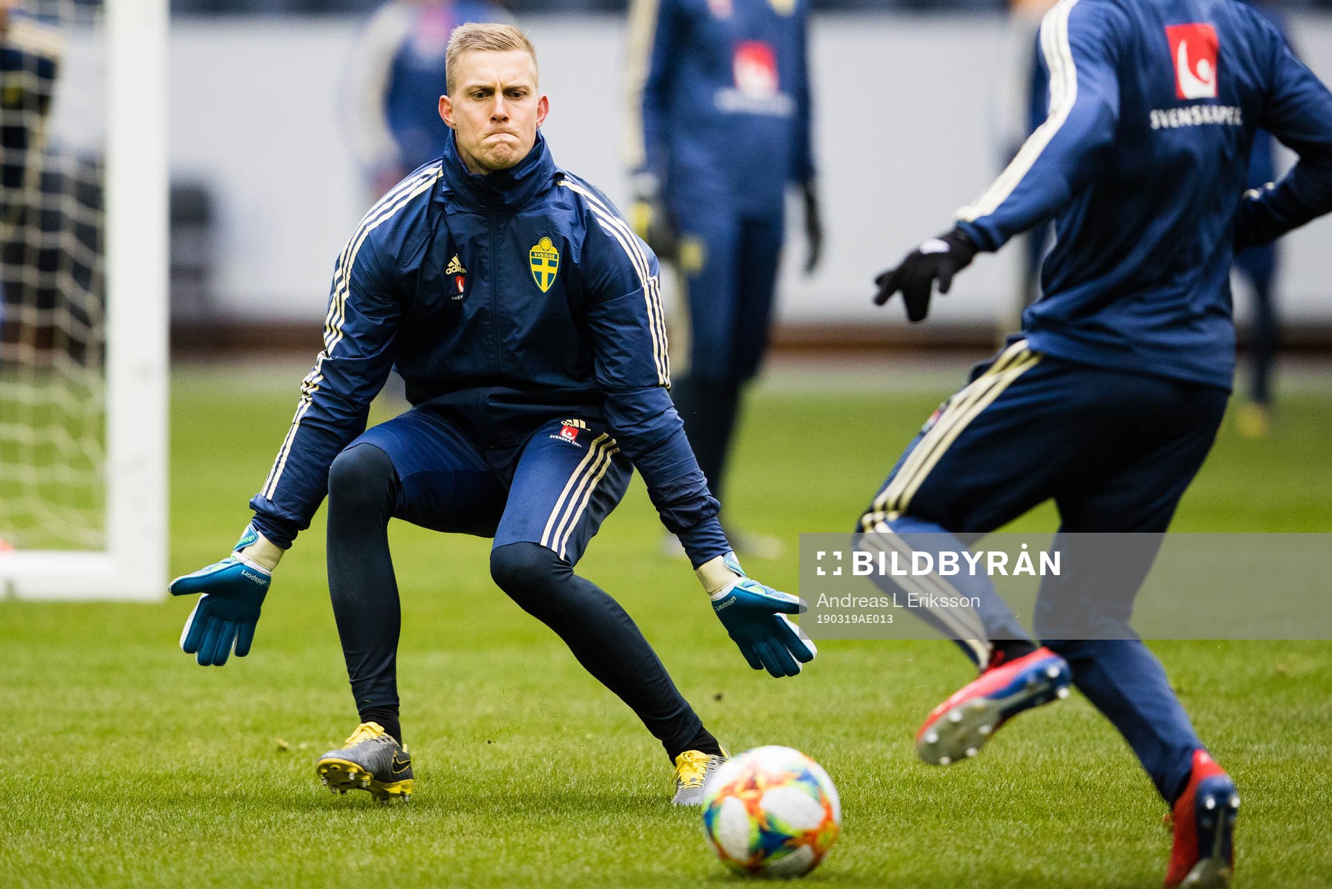 Goalkeeper Karl-Johan Johnsson of Sweden