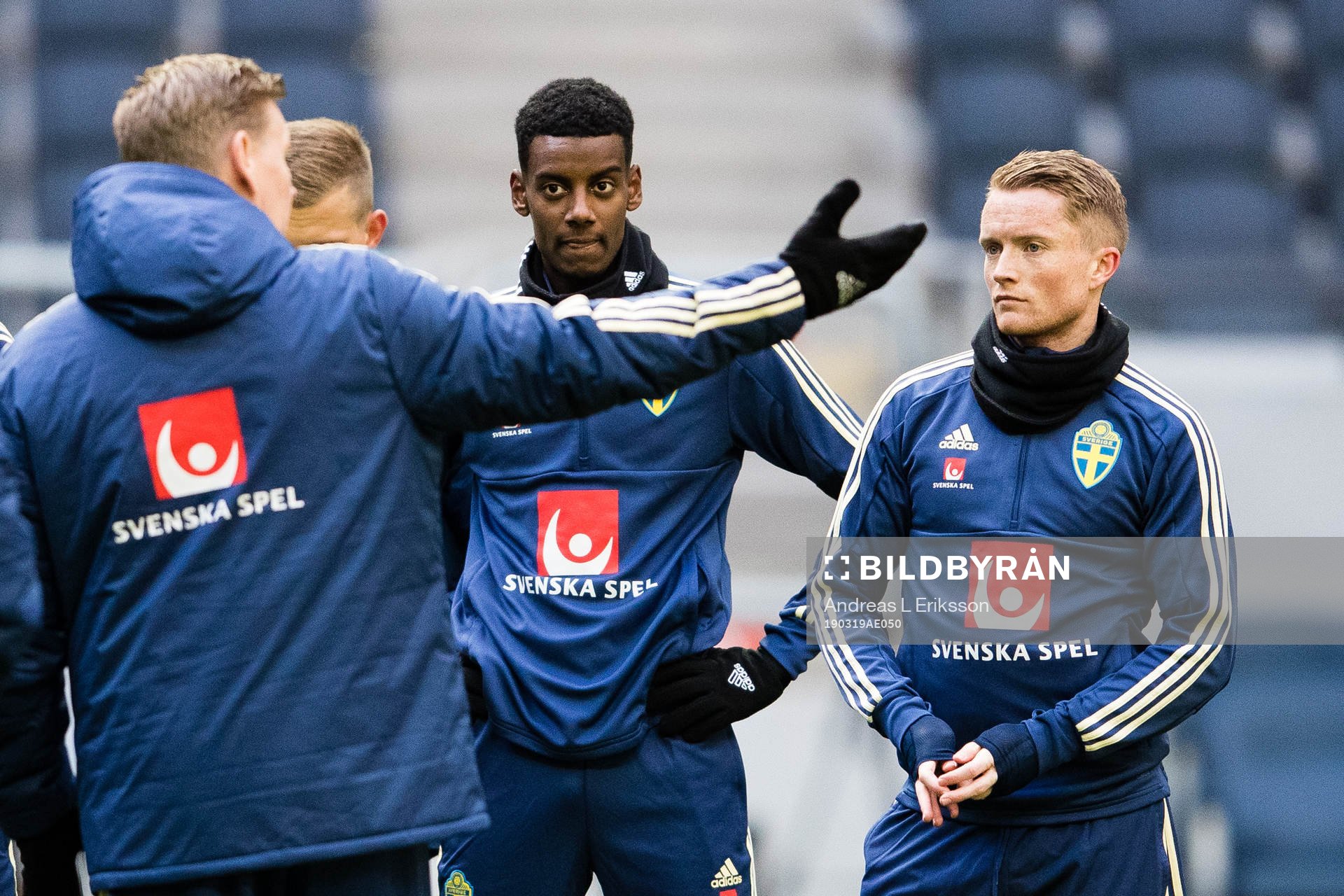 Alexander Isak and Sam Larsson of Sweden