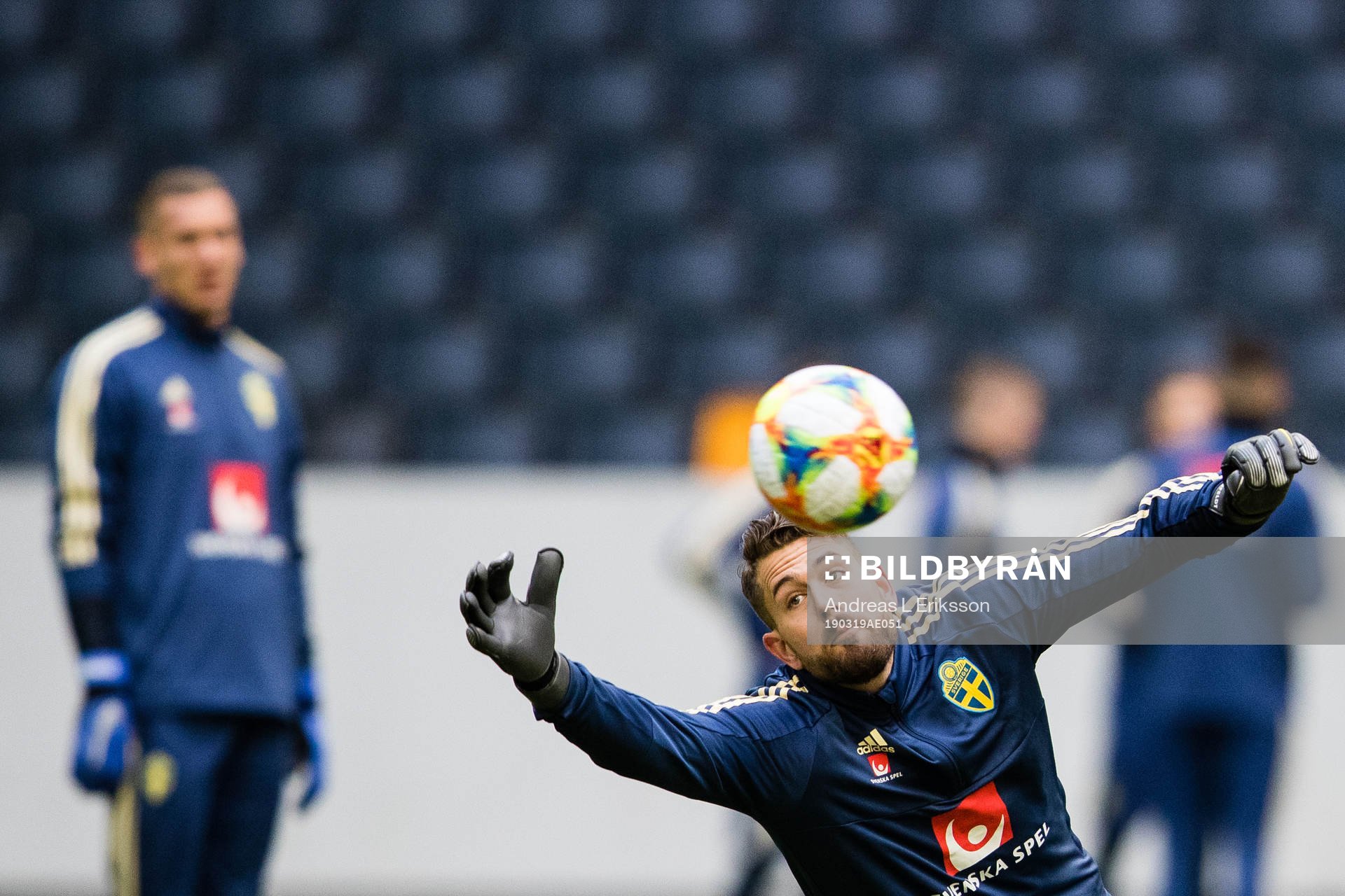 Goalkeeper Kristoffer Nordfeldt of Sweden