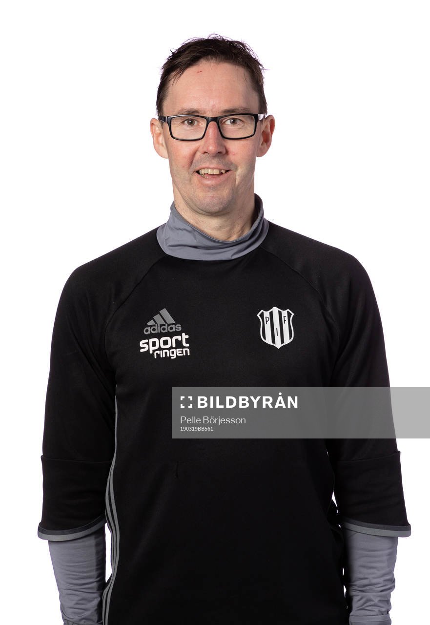  Piteås målvaktstränare Peter Bergstedt poserar för ett porträtt den 19 mars 2019 i Piteå.