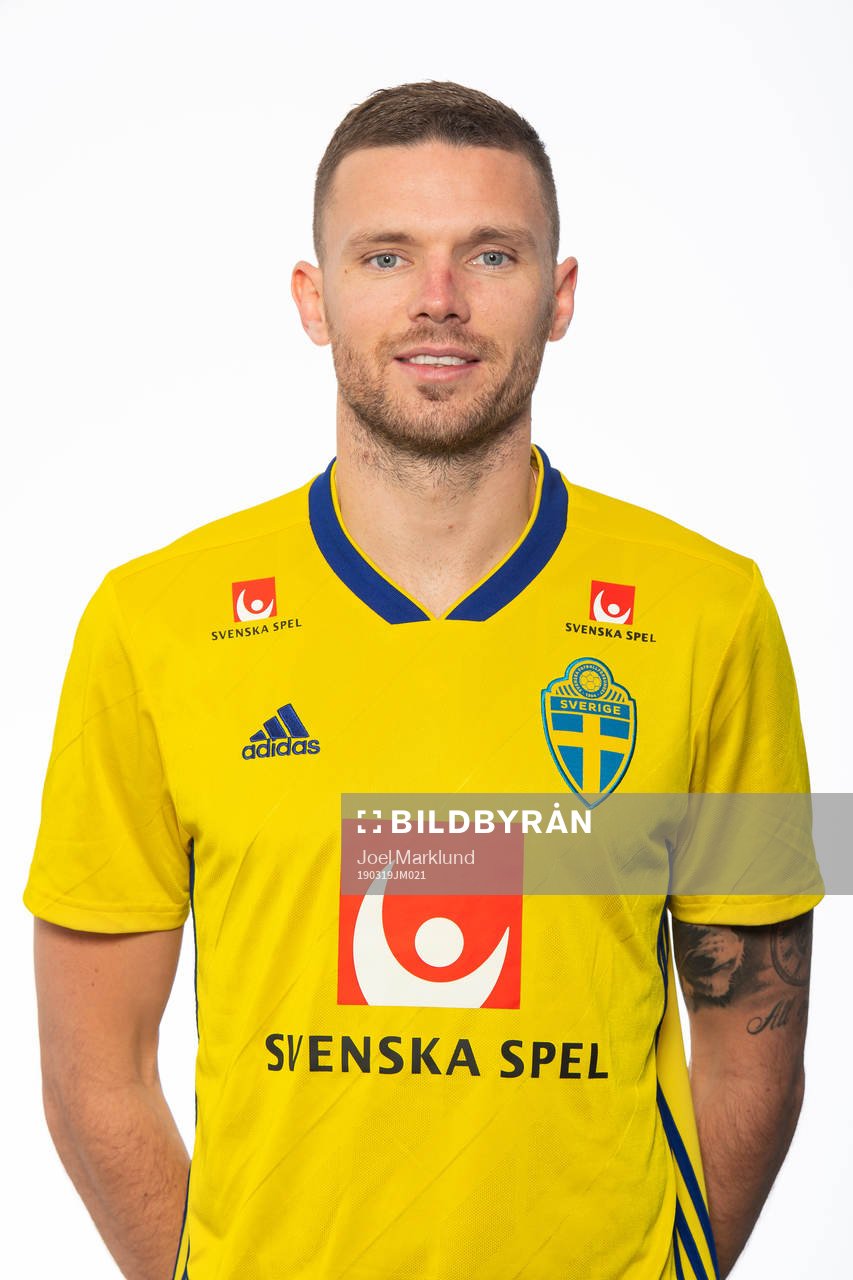 Marcus Berg of the Swedish national football team poses for