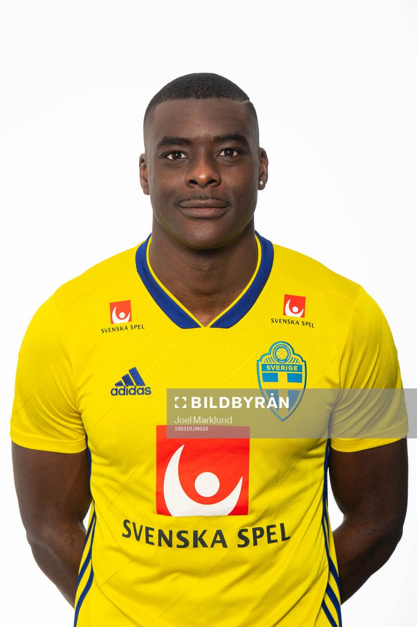 Ken Sema of the Swedish national football team poses for a