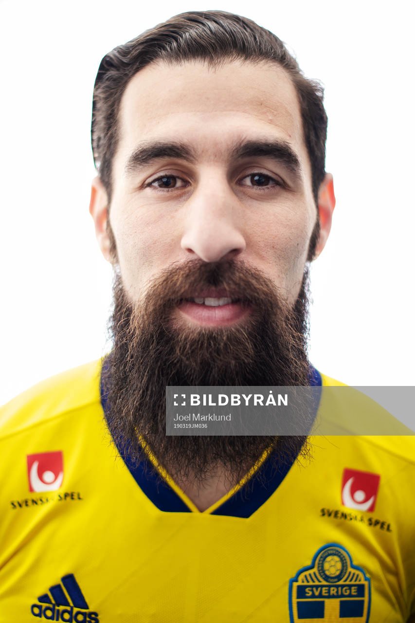 Jimmy Durmaz of the Swedish national football team poses