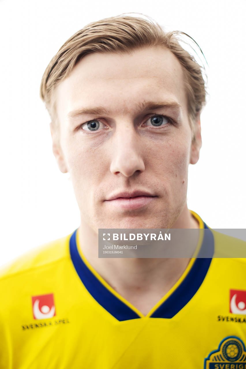 Emil Forsberg of the Swedish national football team poses