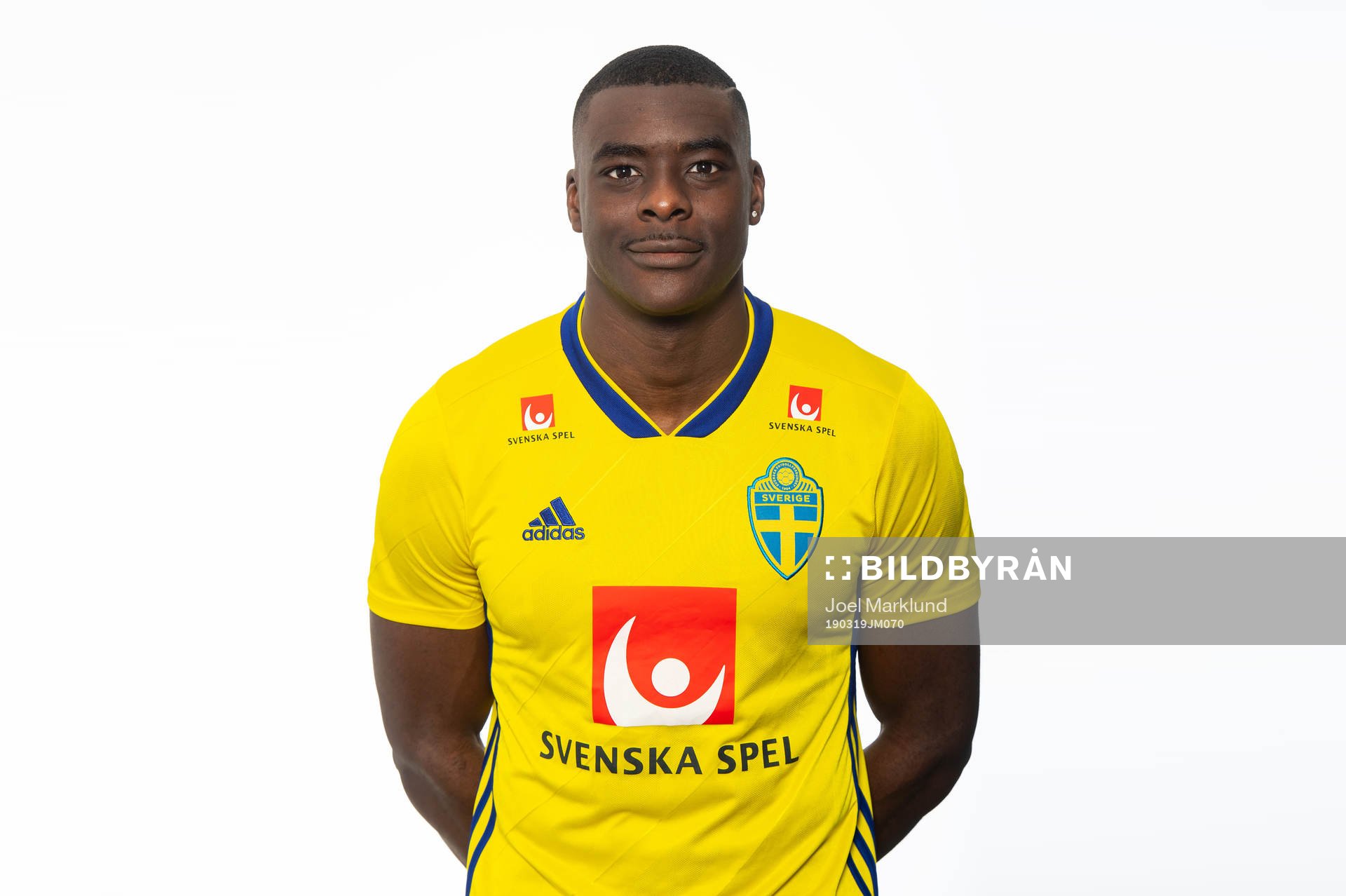 Ken Sema of the Swedish national football team poses for a