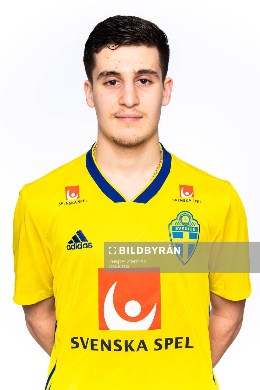 Alexander Alp i P18-landslaget poserar för porträtt den 19 mars 2019 i Stockholm.