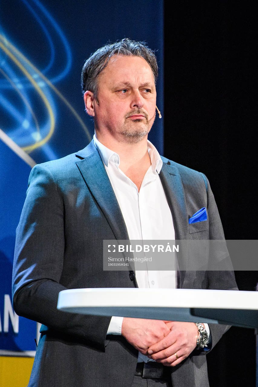 Sundsvalls sportchef Urban Hagblom under fotbollsallsvenskans upptaktsträff den 19 mars 2019 i Stockholm.