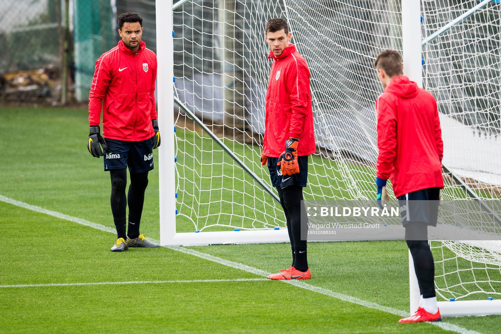 Goalkeeper Sten Grytebust and goalkeeper Rune Almenning