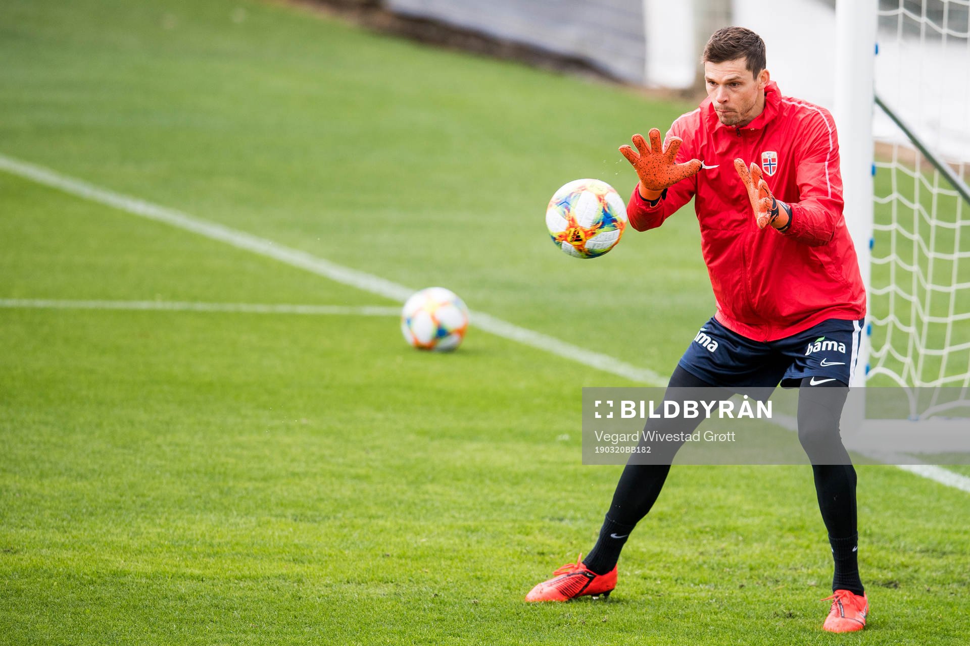 Goalkeeper Rune Almenning Jarstein of Norway