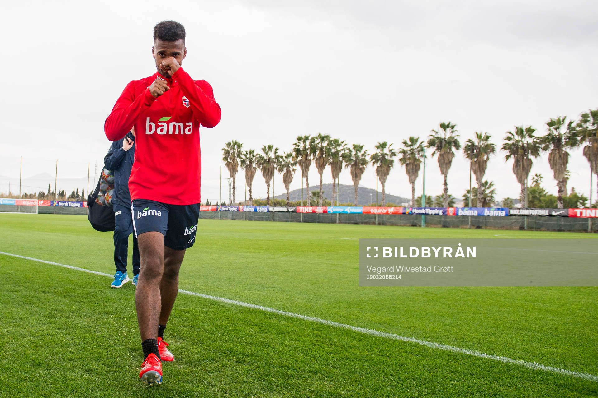 Ola Kamara of Norway after a training session on March 20, 2019 in Oliva.