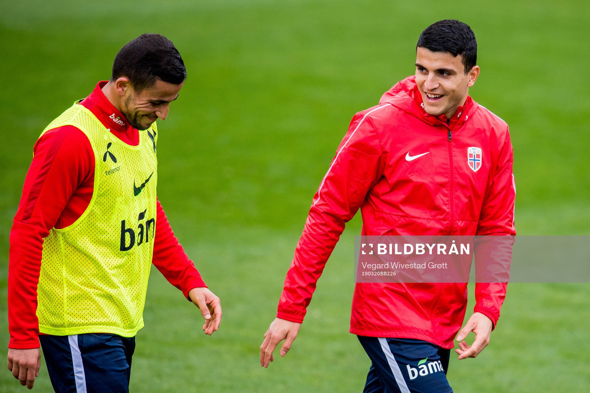 Omar Elabdellaoui and Mohamed Elyounoussi of Norway