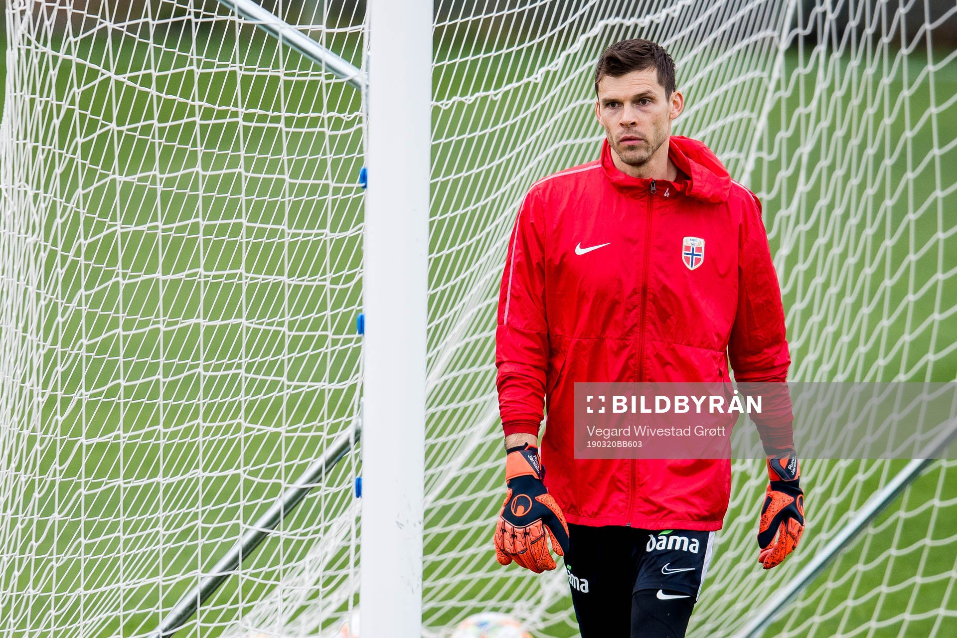 Goalkeeper Rune Almenning Jarstein of Norway