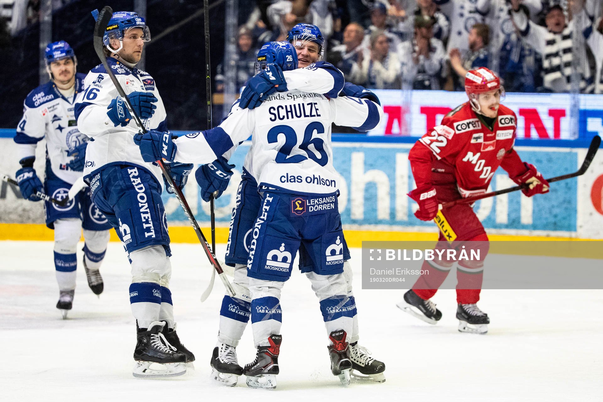 Leksands Anton Karlsson jublar wafter 4-0