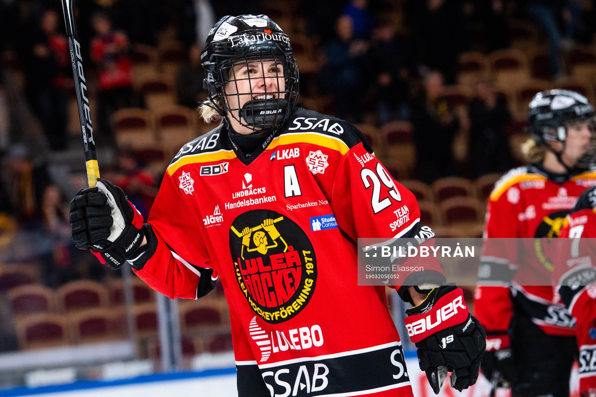 Luleås Emma Nordin jublar
