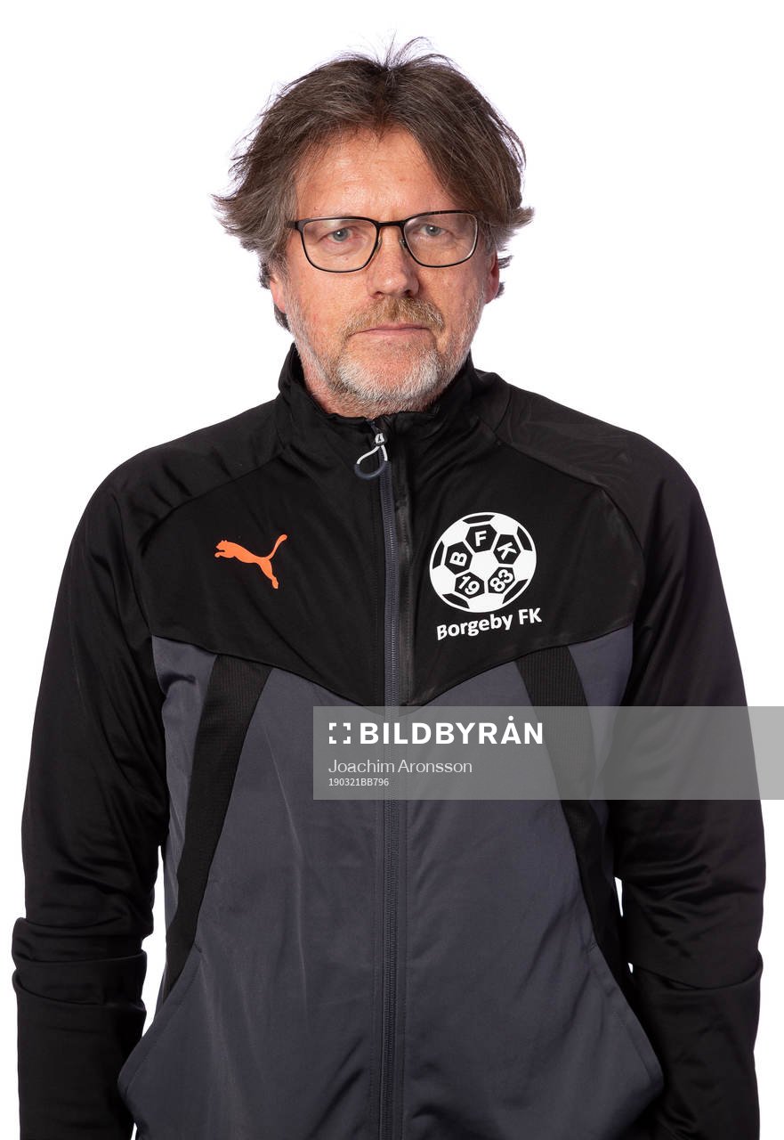 Borgebys tränare Sven Sjunnesson poserar för ett porträtt den 21 mars 2019 i Borgeby.