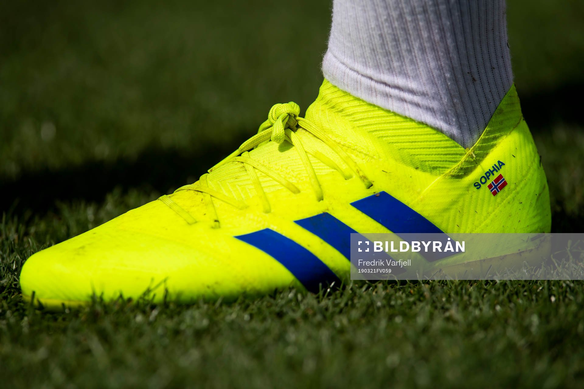 The shoe of Stefan Johansen of Norway