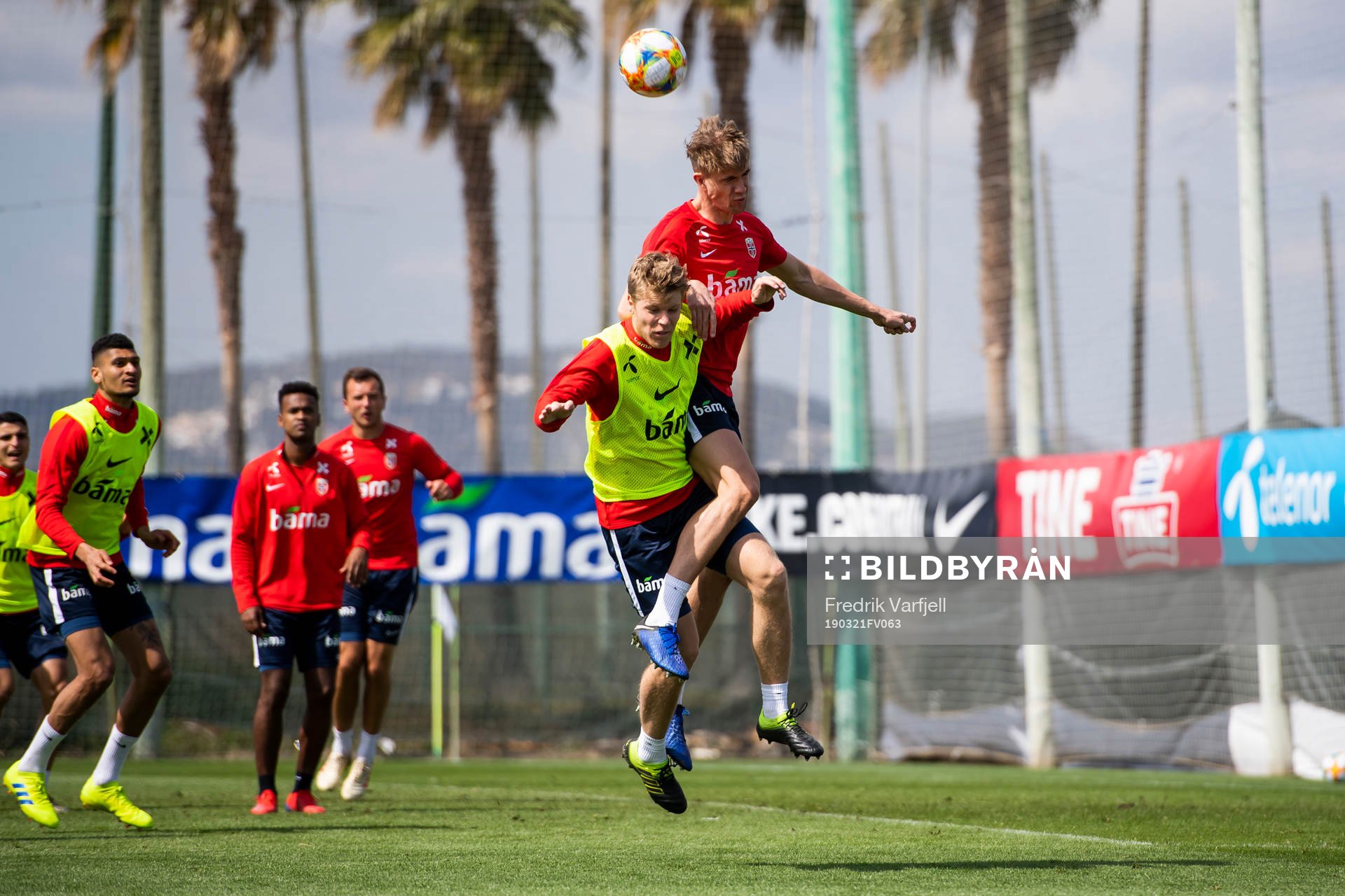 Sigurd Rosted and Kristoffer Ajer of Norway