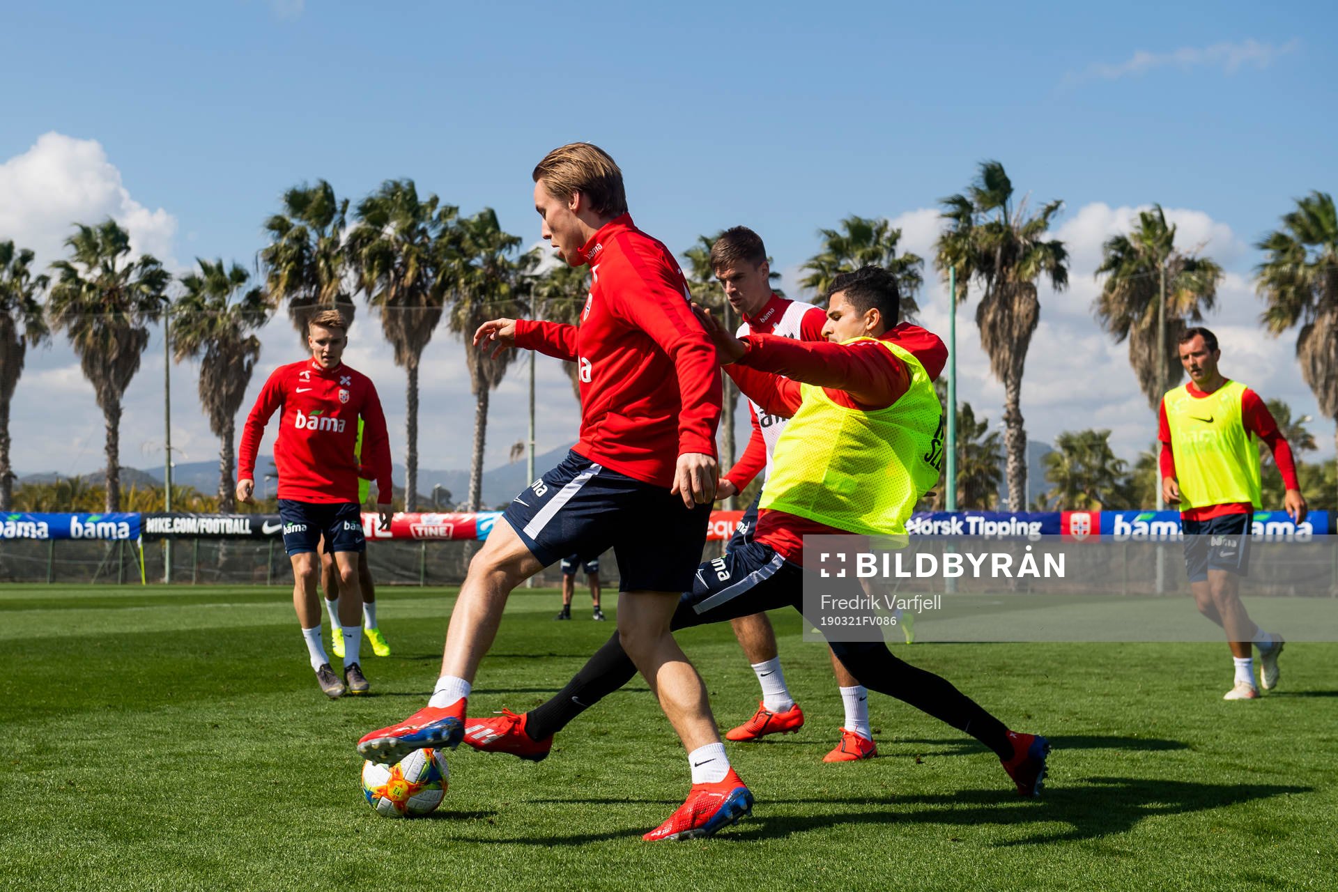 Jonas Svensson and Tarik Elyounoussi of Norway