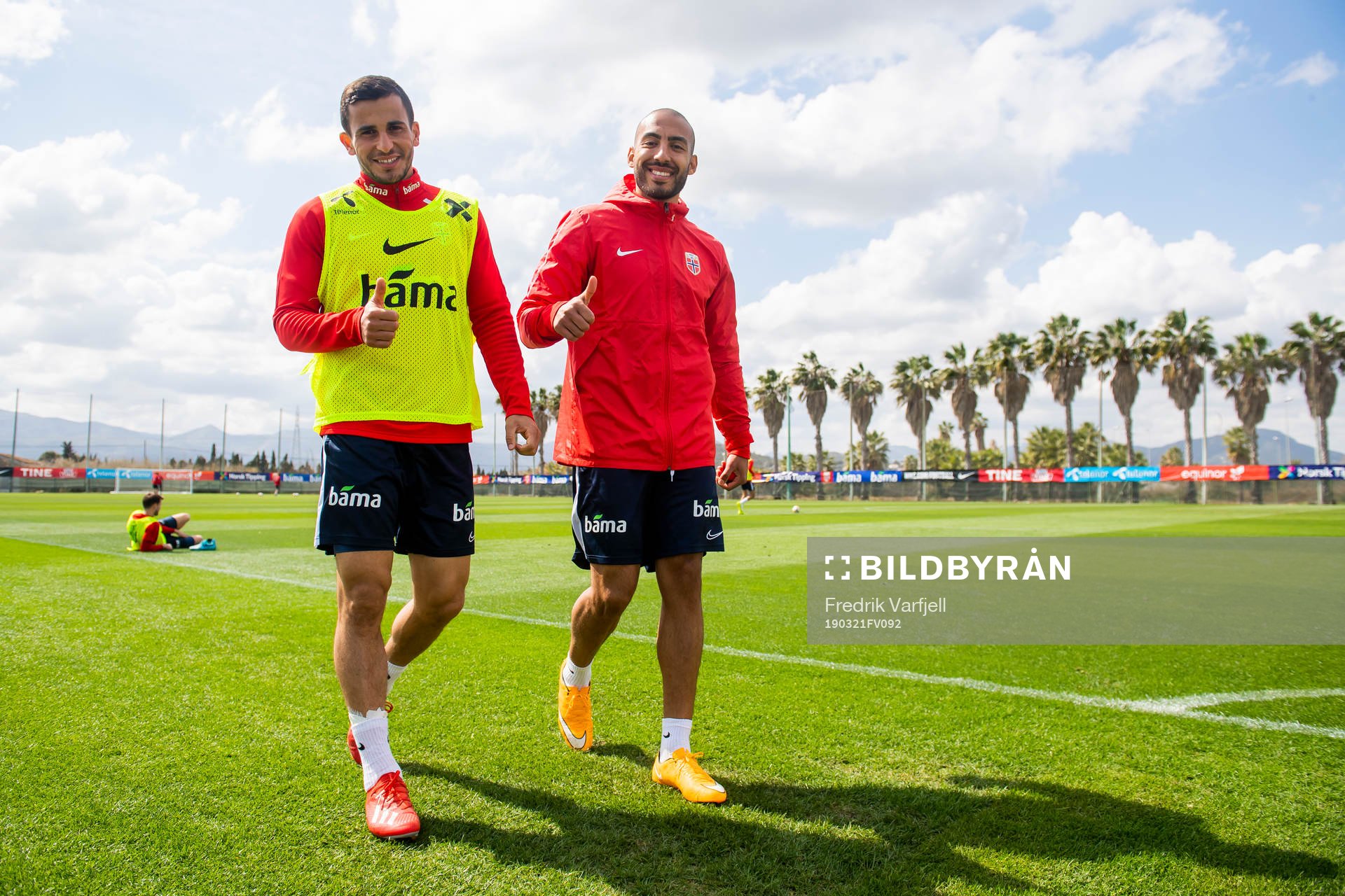 Omar Elabdellaoui and Haitam Aleesami of Norway