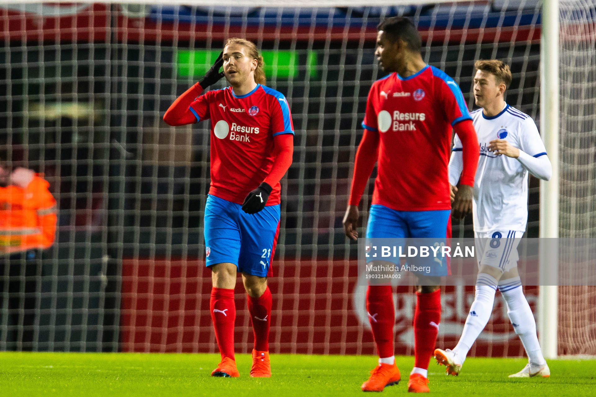 Helsingborgs Charlie Weberg och Wanderson do Carmo deppar