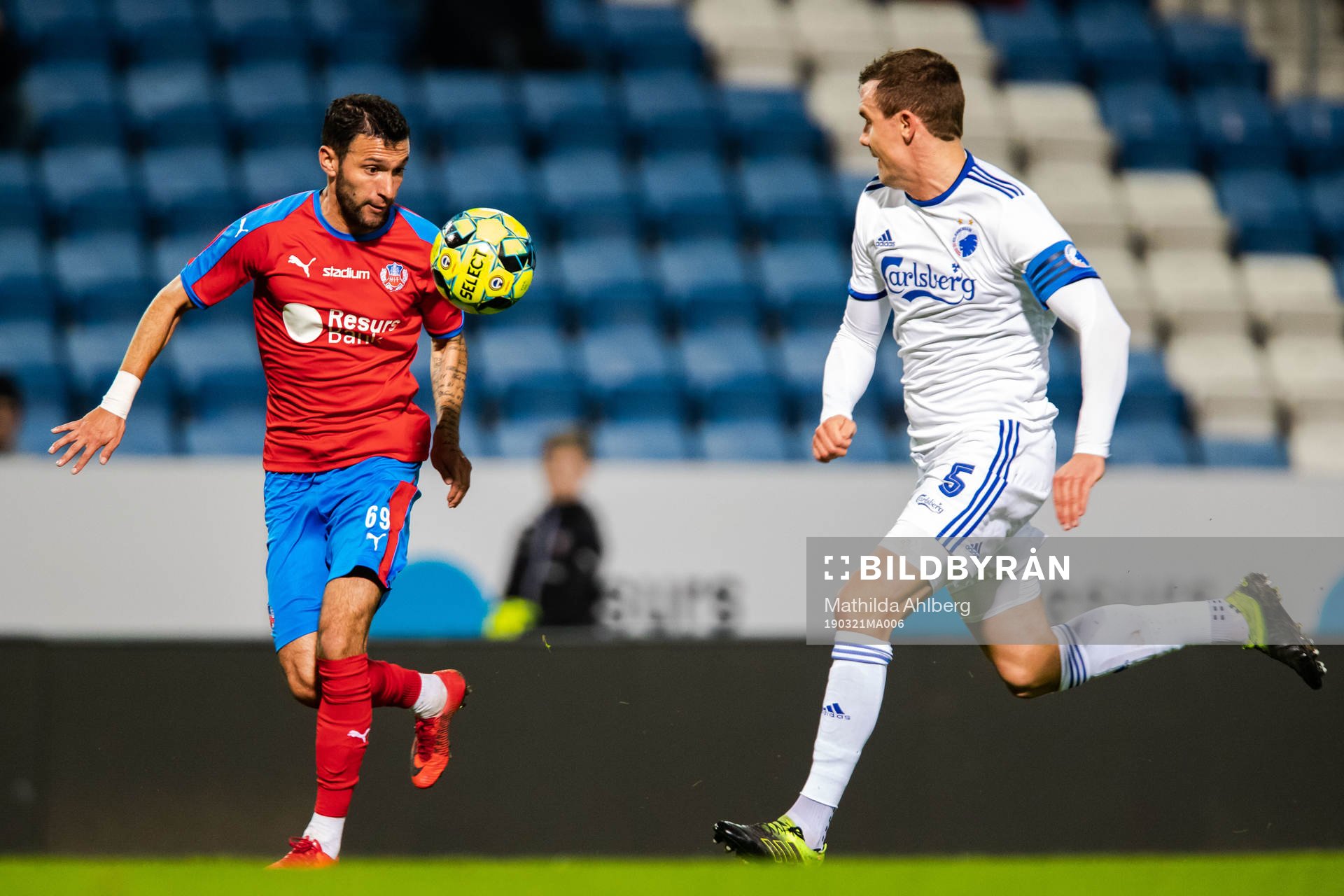 Helsingborgs David Boysen och FC Köpenhamns Andreas