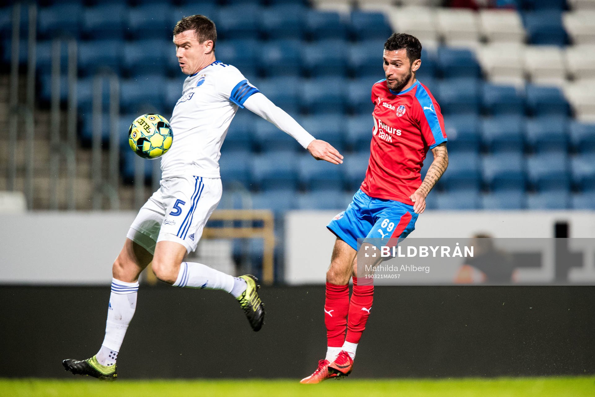 FC Köpenhamns Andreas Bjelland och Helsingborgs David
